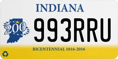 IN license plate 993RRU