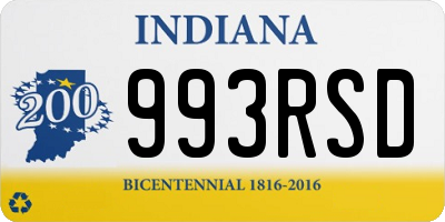 IN license plate 993RSD