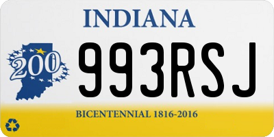 IN license plate 993RSJ