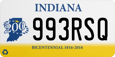 IN license plate 993RSQ