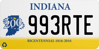 IN license plate 993RTE