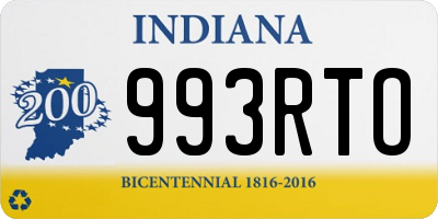 IN license plate 993RTO