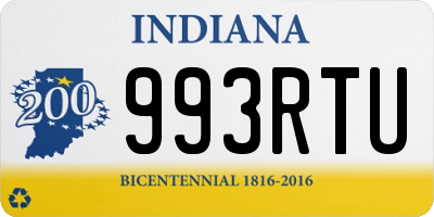 IN license plate 993RTU