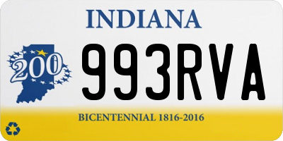 IN license plate 993RVA