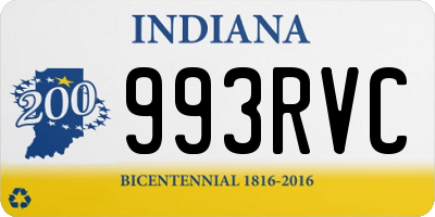 IN license plate 993RVC