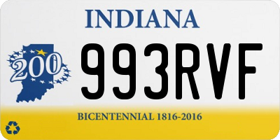 IN license plate 993RVF