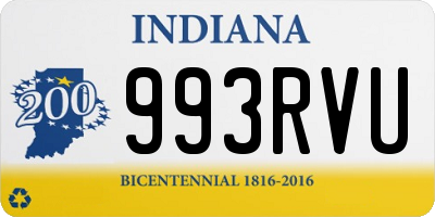 IN license plate 993RVU