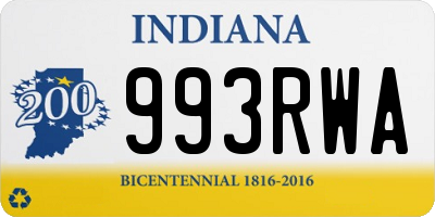 IN license plate 993RWA