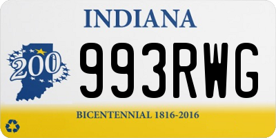 IN license plate 993RWG