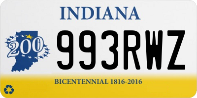 IN license plate 993RWZ