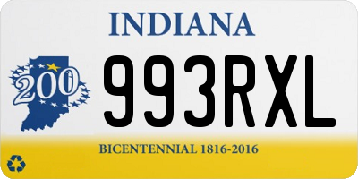 IN license plate 993RXL