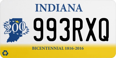 IN license plate 993RXQ