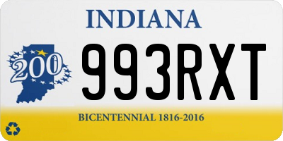 IN license plate 993RXT