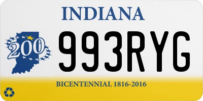 IN license plate 993RYG