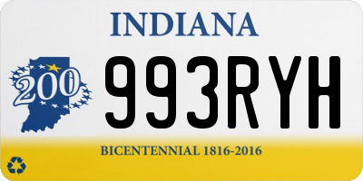 IN license plate 993RYH