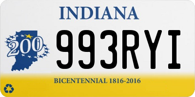 IN license plate 993RYI