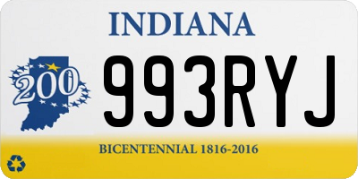 IN license plate 993RYJ