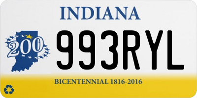 IN license plate 993RYL