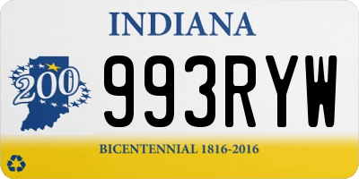 IN license plate 993RYW