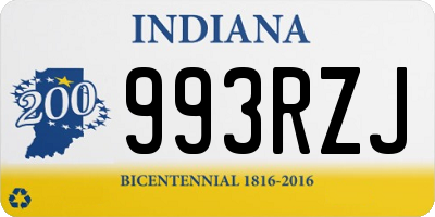 IN license plate 993RZJ