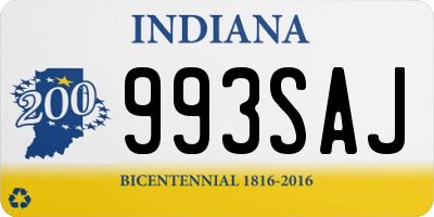 IN license plate 993SAJ