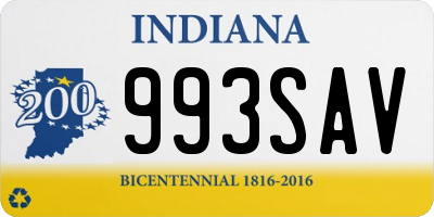 IN license plate 993SAV