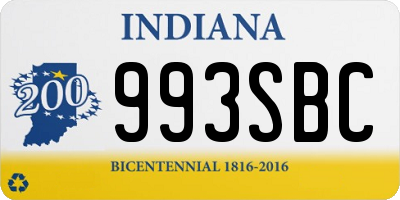 IN license plate 993SBC