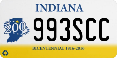 IN license plate 993SCC