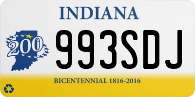 IN license plate 993SDJ