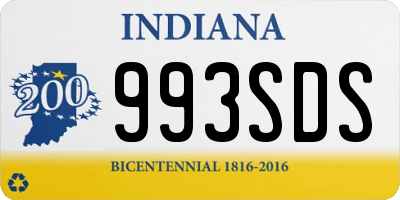 IN license plate 993SDS