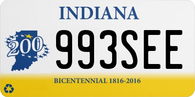IN license plate 993SEE