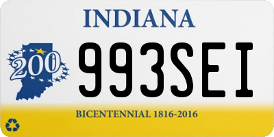 IN license plate 993SEI