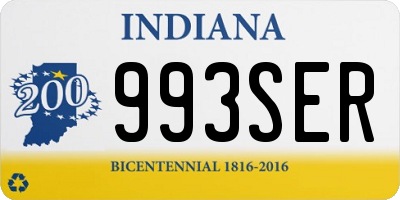 IN license plate 993SER