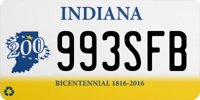 IN license plate 993SFB