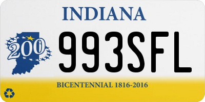 IN license plate 993SFL