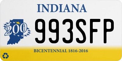 IN license plate 993SFP