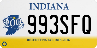 IN license plate 993SFQ