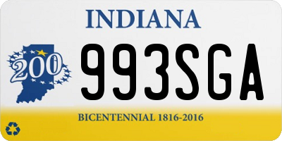 IN license plate 993SGA