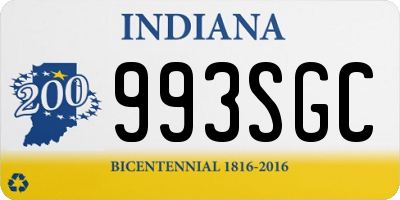 IN license plate 993SGC