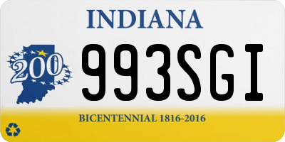 IN license plate 993SGI