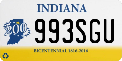 IN license plate 993SGU