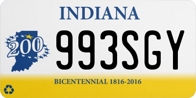 IN license plate 993SGY