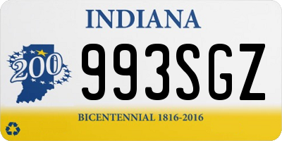 IN license plate 993SGZ