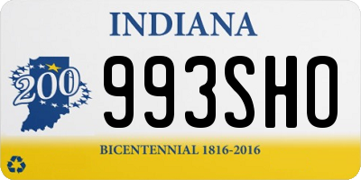 IN license plate 993SHO