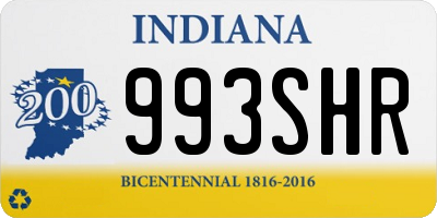 IN license plate 993SHR