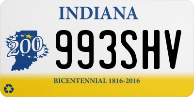 IN license plate 993SHV