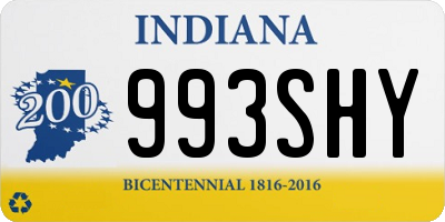 IN license plate 993SHY