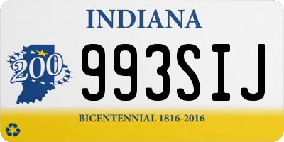 IN license plate 993SIJ