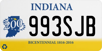 IN license plate 993SJB