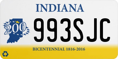 IN license plate 993SJC